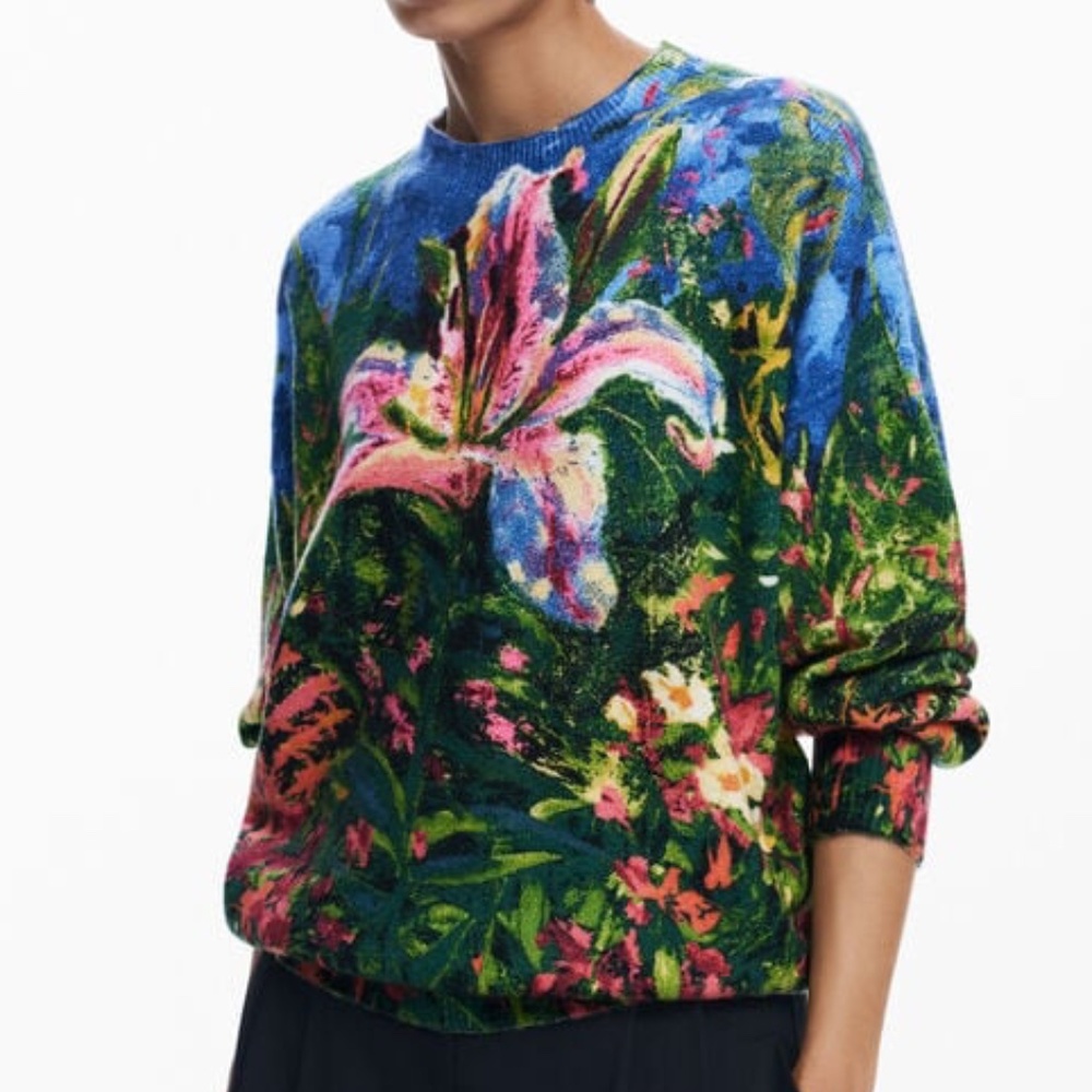 DESIGUAL THICK ORCHID SWEATER